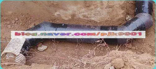 유입배관 주름관 연결부