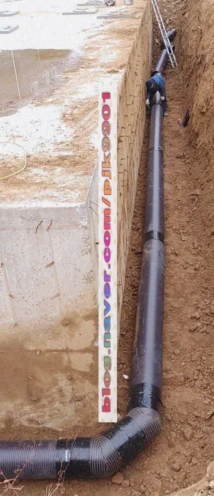 유입배관 트렌치 내 시공 전경