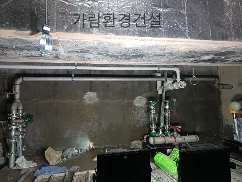 방류 설비 전경