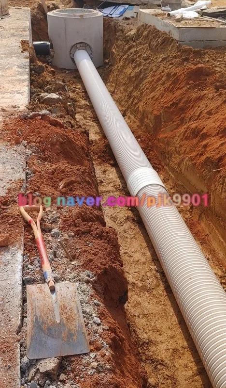 야외 배관 매설 공사