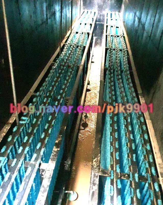 접촉여재 설치 내부